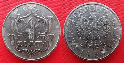 Лот: 24930126. Фото: 1. (№316-Ө/1Б50/LN) 1 злотый 1929... Европа