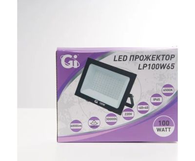 Лот: 24888965. Фото: 1. Прожектор Gi LP100W65 100 Вт 6000Лм... Уличное освещение
