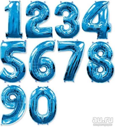Лот: 9019845. Фото: 1. Фольгированная цифра от 0 до 9... Воздушные шары