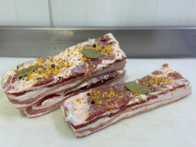 Лот: 12339001. Фото: 1. Сало соленое (Прослойка). Мясо, птица, яйцо