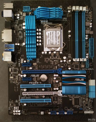 Лот: 14947808. Фото: 1. ASUS P8Z68-V + задняя планка. Материнские платы