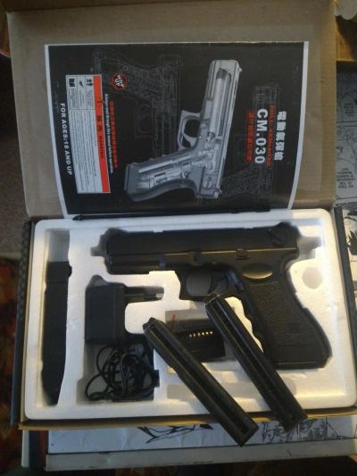 Лот: 6186970. Фото: 1. Страйкбольный пистолет Cyma Glock... Пейнтбол, страйкбол
