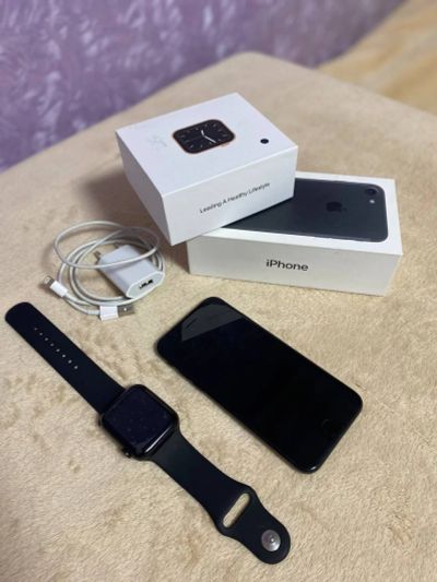 Лот: 18268240. Фото: 1. iPhone 7 32 GB Black вместе с... Смартфоны