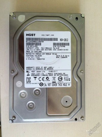 Лот: 5794969. Фото: 1. HGST Ultrastar 7K3000 2TB. Жёсткие диски (HDD)