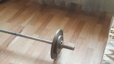 Лот: 14182064. Фото: 1. снаряд штанга блины гриф замки. Штанги, блины