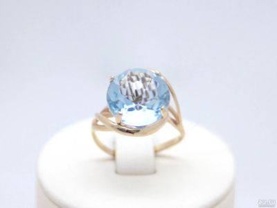 Лот: 12321108. Фото: 1. ЗОЛОТЫЕ СЕРЬГИ С ТОПАЗОМ 8,26... Серьги, каффы