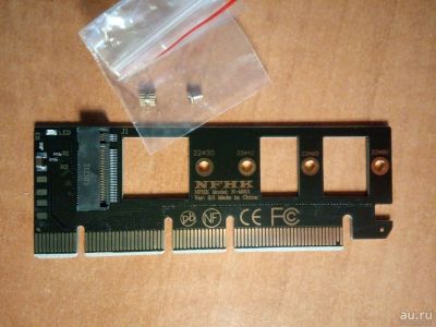 Лот: 17587509. Фото: 1. Адаптер PCI-e 3.0 x4 на NVME SSD... SSD-накопители