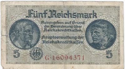 Лот: 16318121. Фото: 1. 5 марок 1939 -1944 гг. Германия... Германия и Австрия