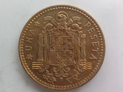 Лот: 24003276. Фото: 1. Монета Испании 1 песета, 1975. Европа