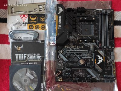 Лот: 16634649. Фото: 1. Материнская плата Asus TUF B450-PLUS... Материнские платы