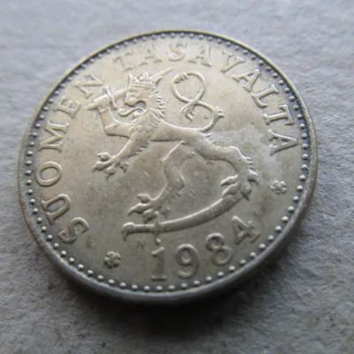 Лот: 23283587. Фото: 1. Монета 20 пенни Финляндия 1984... Европа