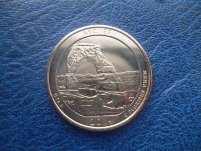 Лот: 11299416. Фото: 1. 25 центов 2014 года (квотер) Национальный... Америка