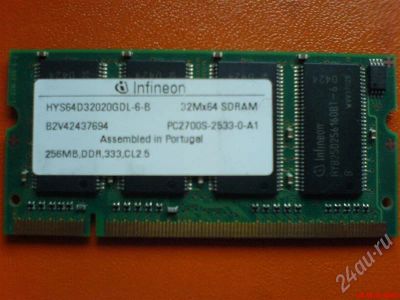 Лот: 586398. Фото: 1. Память для ноутбука 256Mb DDR333... Оперативная память