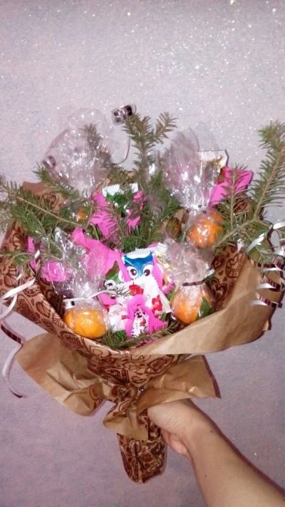 Лот: 12852915. Фото: 1. сладкий букет 3. Букеты из конфет, игрушек