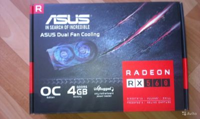 Лот: 14618591. Фото: 1. ASUS RX 560 4 Gb. Видеокарты