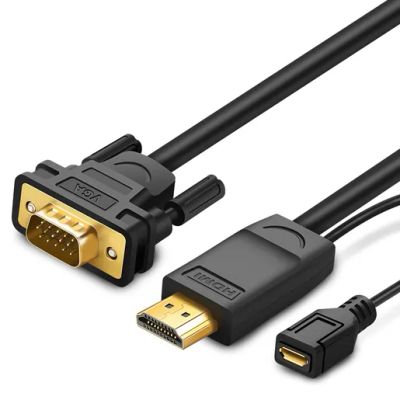 Лот: 21574378. Фото: 1. Кабель UGREEN HDMI to VGA Converter... Шлейфы, кабели, переходники