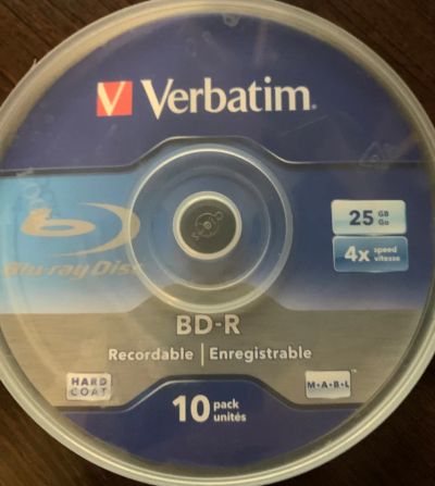 Лот: 17326460. Фото: 1. Verbatim BD-R 25Gb 10Pack. CD, DVD, BluRay