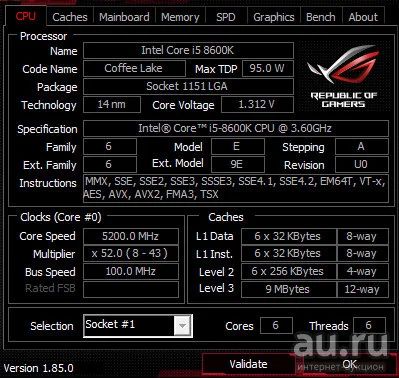 Лот: 17351635. Фото: 1. Intel Core i5-8600K. Процессоры