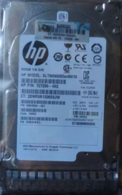 Лот: 19266319. Фото: 1. Жесткие диски HP SAS 900gb 10k... Жёсткие диски