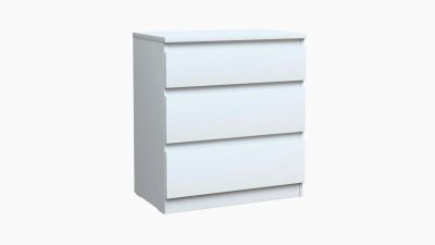 Лот: 24639937. Фото: 1. Комод 3 ящика Tim, цвет Белый. Комоды
