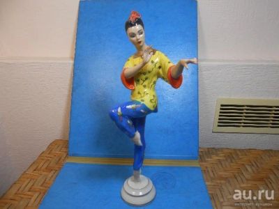 Лот: 12834815. Фото: 1. Редкая Статуэтка Тао Хоа балет... Фарфор, керамика
