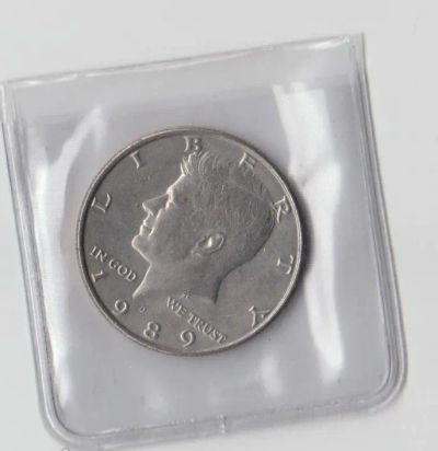 Лот: 25198248. Фото: 1. 1/2 доллара 1989 D. Америка