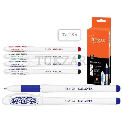 Лот: 20034842. Фото: 1. Ручка гелевая TUKZAR белый пластиковый... Ручки, карандаши, маркеры