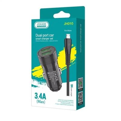 Лот: 22144418. Фото: 1. АЗУ JOKADE 2*USB+MICRO-USB 3.4A... Зарядные устройства, блоки питания, адаптеры сетевые для смартфонов