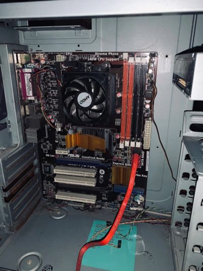 Лот: 15232408. Фото: 1. ASUS M4A77TD PRO + AMD Phenom... Комплекты запчастей