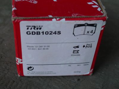 Лот: 6149684. Фото: 1. Колодки тормозные TRW GDB1024S... Тормозная система
