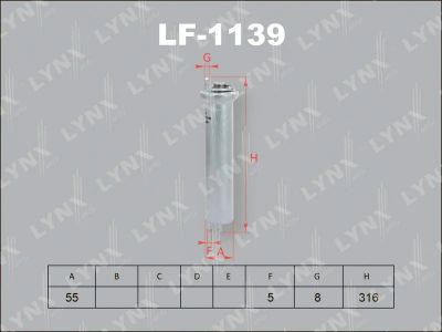 Лот: 13356945. Фото: 1. Lynx LF-1139 Топливный фильтр. Расходные материалы