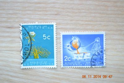 Лот: 4713693. Фото: 1. 2 марки Южной Африки. Марки