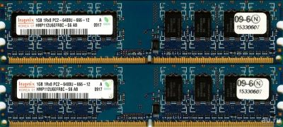 Лот: 9762477. Фото: 1. DDR2 2Gb Hynix 2x1Gb PC2-6400U... Оперативная память