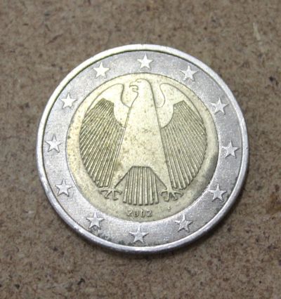 Лот: 21765348. Фото: 1. Германия 2 евро 2002 года. Биметалл... Европа