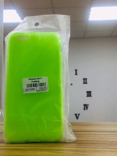 Лот: 11724813. Фото: 1. Силикон iPhone 6 Pudding салатовый. Чехлы, бамперы