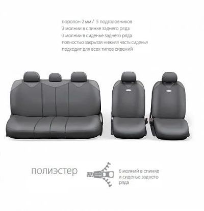 Лот: 6911570. Фото: 1. Автомобильные чехлы-майки 3 молнии... Чехлы, коврики, оплетки руля