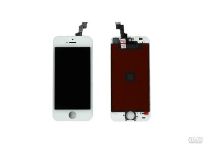 Лот: 10323499. Фото: 1. Дисплей iPhone 5S + тачскрин белый... Дисплеи, дисплейные модули, тачскрины