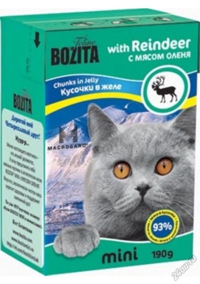 Лот: 5562151. Фото: 1. Консервы Bozita MINI для кошек... Корма