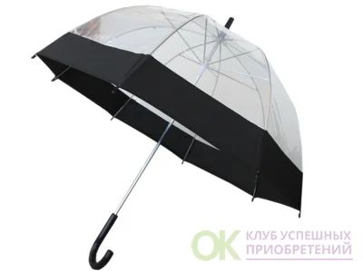 Лот: 6170768. Фото: 1. зонт трость прозрачный. Зонты