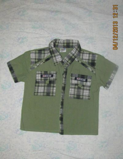 Лот: 7503444. Фото: 1. Рубашка зеленая (китай). Рубашки, блузки, водолазки