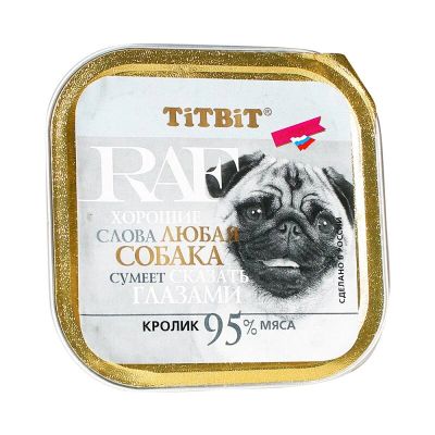 Лот: 10400633. Фото: 1. корм Titbit Раф Для Собак С Кроликом... Корма
