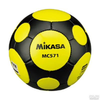 Лот: 12882311. Фото: 1. Футбольный мяч MIKASA MC 571 YBK... Мячи, ракетки, шайбы, клюшки