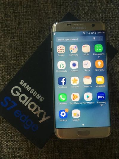 Лот: 10448872. Фото: 1. Samsung S7 edge 32gb Состояние... Смартфоны