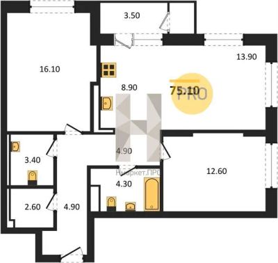 Лот: 21632347. Фото: 1. Квартира по адресу Красный пр... Квартиры, студии