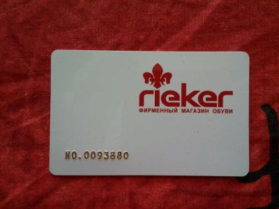 Лот: 9188623. Фото: 1. Карта rieker. Дисконтные карты