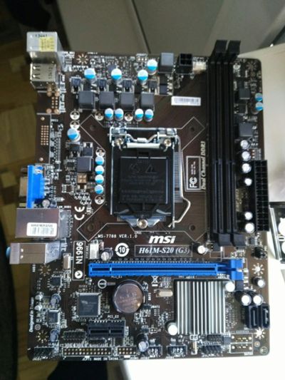 Лот: 13935269. Фото: 1. Матплата Msi H61M-S20(G3) LGA1155... Материнские платы