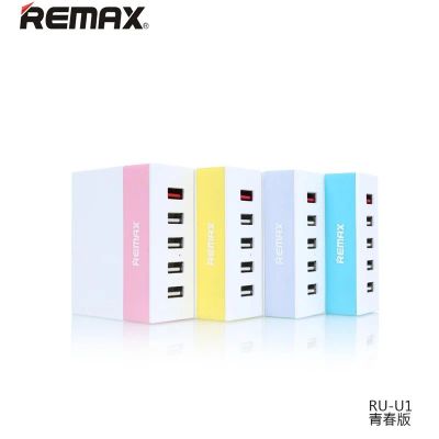 Лот: 8987397. Фото: 1. СЗУ-5USB REMAX RU-U1 синий (5V... Зарядные устройства, блоки питания, адаптеры сетевые для смартфонов