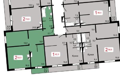 Лот: 11955353. Фото: 1. 3к квартира 63м2 Студгородок ЖК... Квартиры, студии