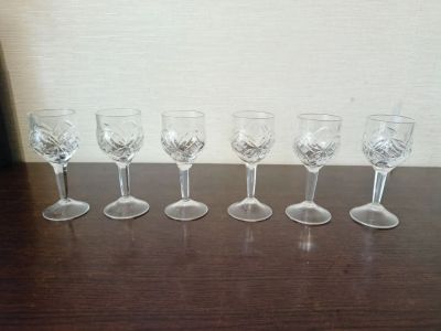 Лот: 25525193. Фото: 1. Набор рюмок (бокалов) на ножке... Рюмки, стопки