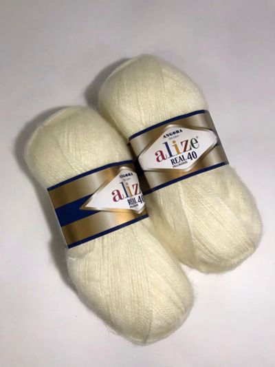 Лот: 16716274. Фото: 1. Пряжа ALIZE Angora Real 40 , 40... Ткани, нитки, пряжа
